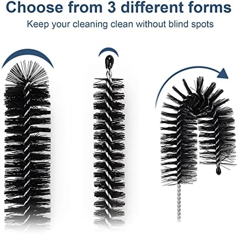 Ixiaoyoo 12 Pcs Straw Cleaner Brushes Set, 8.2 Inch Nylon Cleaning Brush