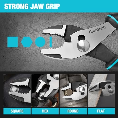 DURATECH 6 Inch Slip Joint Pliers, Small Pliers with Comfortable TPR Handle