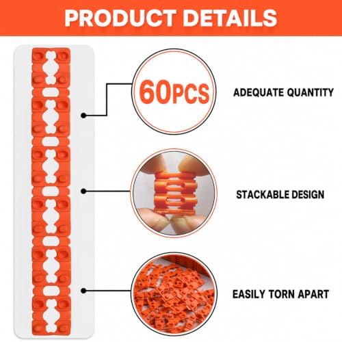 Upitry Outlet Spacers for Electrical Box: 60Pcs Stackable Extender Shims