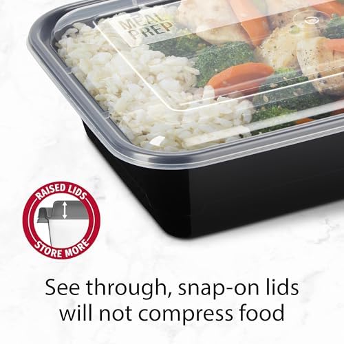 GoodCook Meal Prep Containers, Single Compartment 10-Pack
