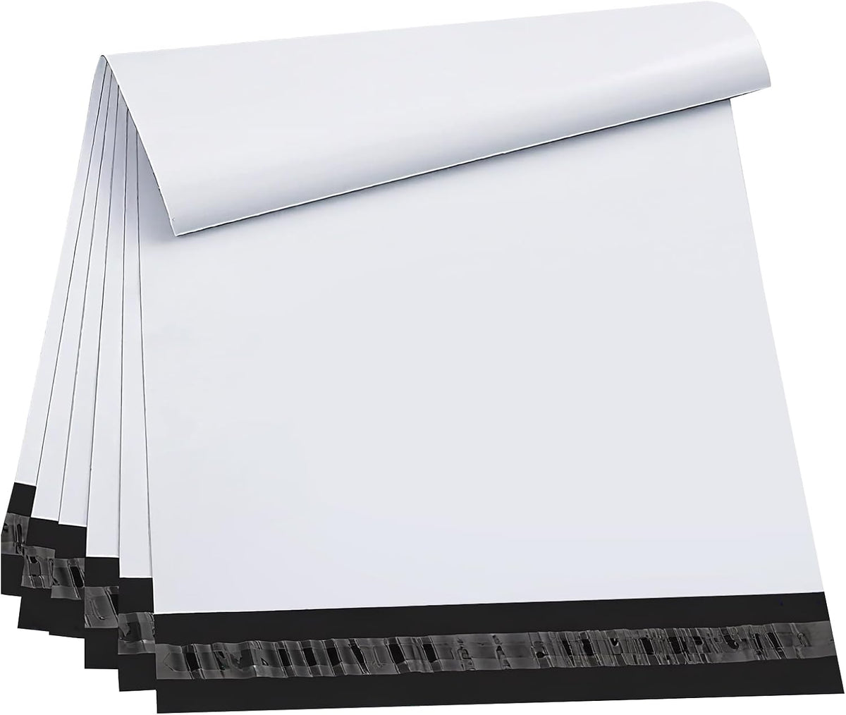 Poly Mailers 12x15.5 100PC Medium Shipping Bags for Clothes White