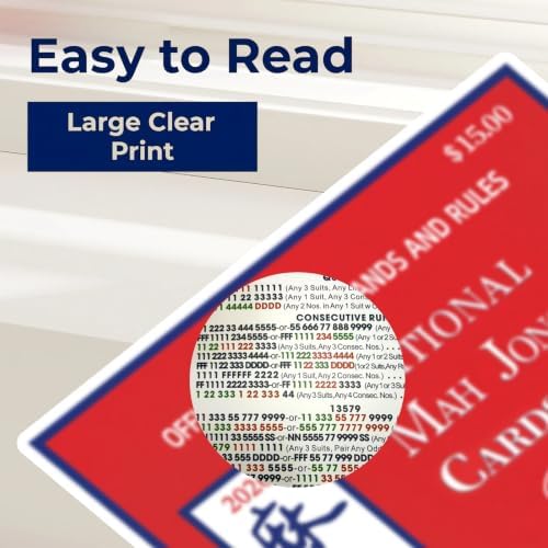 2026 NMJL Mah Jong Card Official Revision - Hands for American Mahjong (4PCS Large-Size)