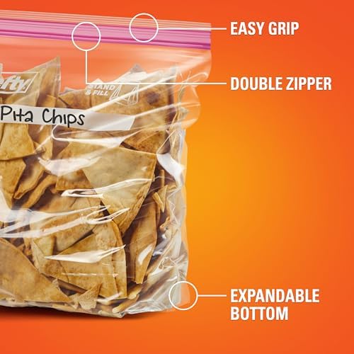 Hefty Press to Close Food Storage Bags, Gallon Size, 20ct