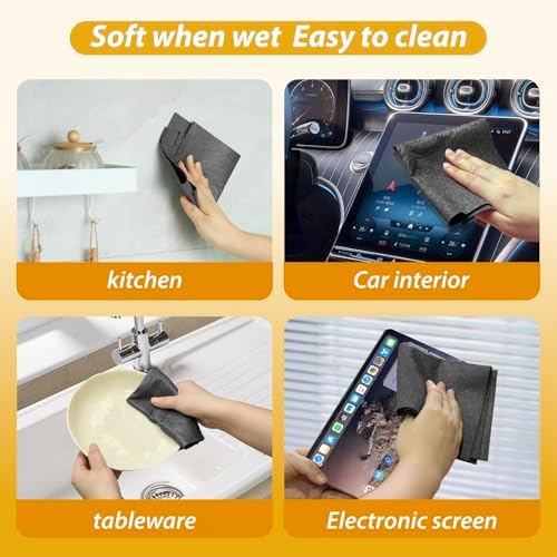 Thickened Magic Cleaning Cloth, 6Pcs Microfiber Cloth, 12" x 12"