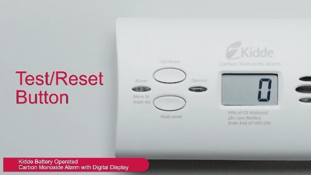 Kidde Carbon Monoxide Detector, AA Battery Powered CO Alarm with LEDs, Test-Reset Button, Low Battery Indicator, Portable