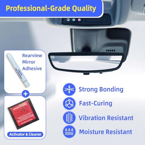 LOCBONDSO Strong Hold Rearview Mirror Adhesive Repair Kit