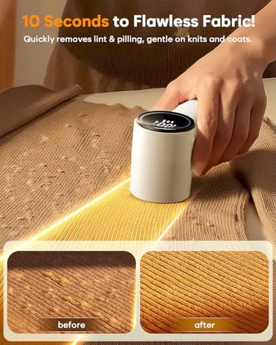 Fabric Shaver, Lint Remover Rechargeable,6-Blade Lint Remover
