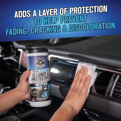 Chemical Guys, Total Interior Cleaner & Protectant Canister Wipes, 30 Count