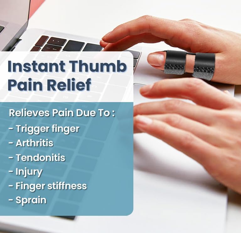 Thumb Splint (2 Pack) Trigger Thumb Splint, Thumb Brace for Pain Relief