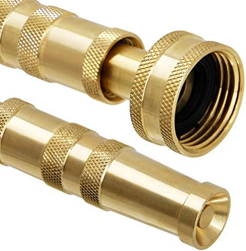 Twinkle Star Heavy-Duty Brass Adjustable Twist Hose Nozzle, 2 Pcs