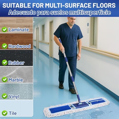 36" Commercial Dust Mop: Dust Broom for Hardwood Floors Cleaning