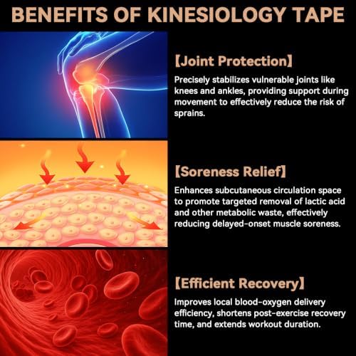 CKeep Kinesiology Tape, Uncut Premium Elastic Athletic Tape 2 Rolls, Beige