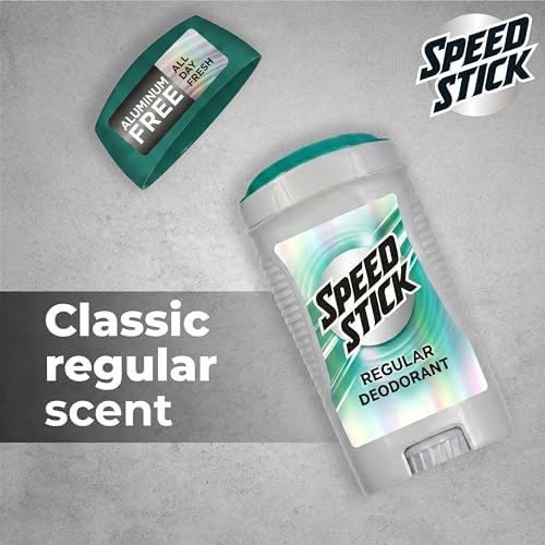 Speed Stick Aluminum Free Men's Deodorant, Regular, 3 oz (4 Pack)