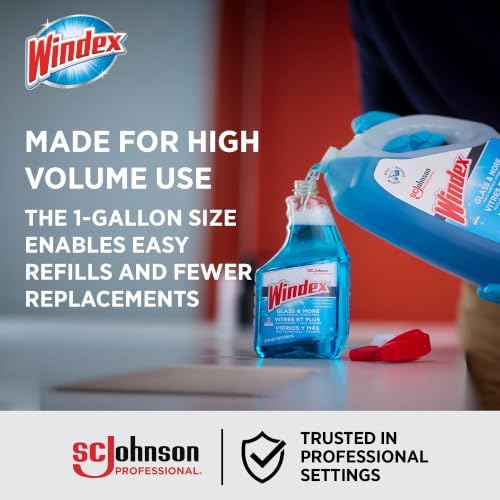 SC Johnson Professional Windex Glass Cleaner Refill, 1 Gallon, 4 Count