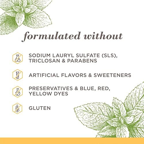 Burt's Bees Toothpaste, Natural Flavor, Fluoride-Free, Purely White, Zen Peppermint, 4.7 oz, Pack of 3
