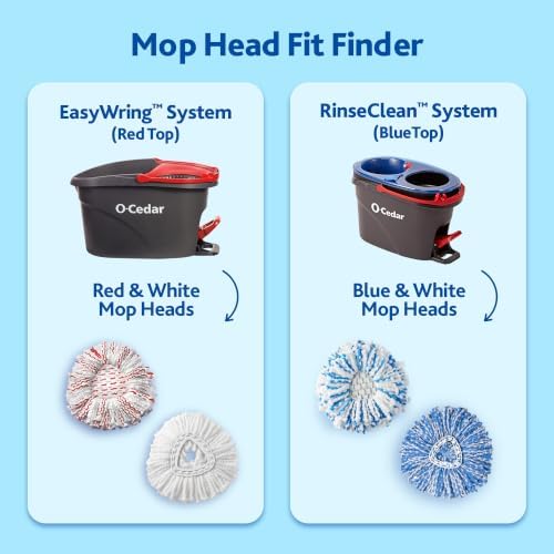O-Cedar EasyWring Deep Clean Refill (1-Pack) | 40% More Cleaning Power | Microfiber Mop Refill Compatible with O-Cedar EasyWring Spin Mop & Bucket System