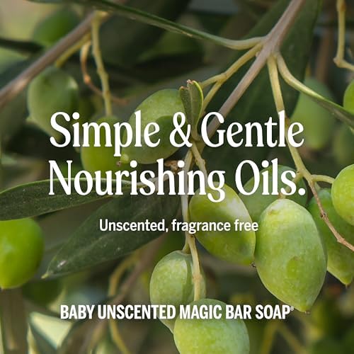 Dr. Bronner's Pure-Castile Bar Soap, Baby Unscented, 5 oz, 2-Pack
