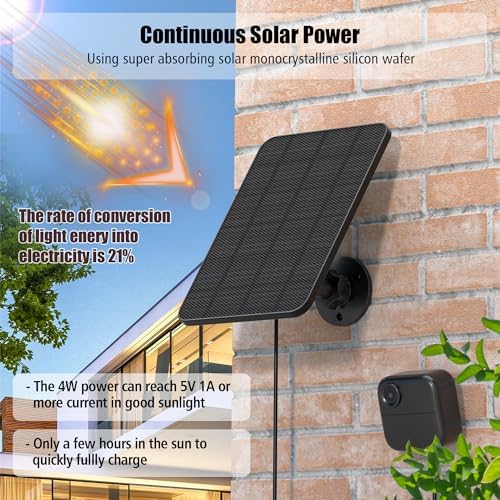Rhorawill 4 Pack Solar Panel for Blink Outdoor 2K+/4(4th Gen)/(3rd Gen) XT3