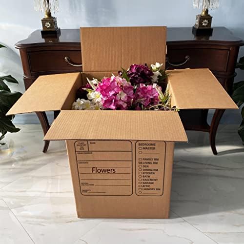 Uboxes Moving Boxes with Handles, 10 Premium Large, 18 x 18 x 24, Brown