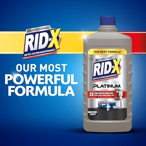 Rid-X Platinum Liquid Septic Tank Treatment 6 month supply