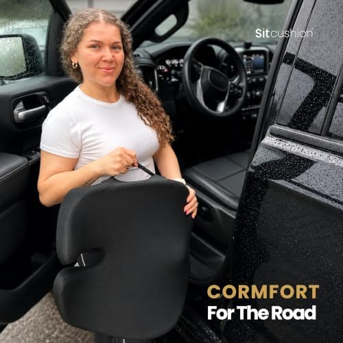 Car Seat Cushion for Driving, Sciatica Pain Relief Car Pillow and Seat Pad