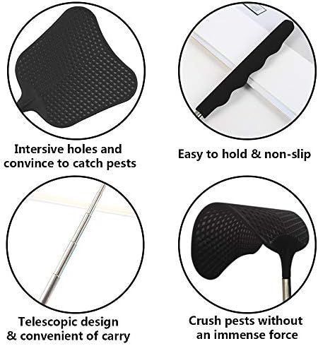 2Pack Telescopic Fly Swatters, Plastic Fly Swatter, Extendable Flyswatter