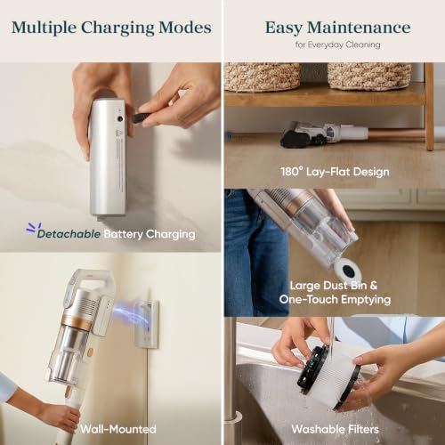 Levoit VortexIQ® Cordless Vacuum Cleaner for Pet Hair, 50-Min Runtime
