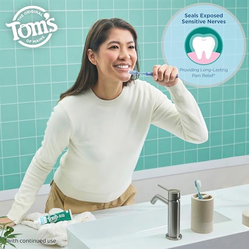 Tom's of Maine Rapid Relief and Sensitive Toothpaste, Mint, 3 Pack, 4.5 oz