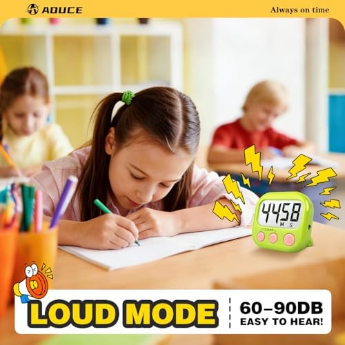 Digital Timer for Kids Classroom Timers for Teachers 2 Pack Blue Green