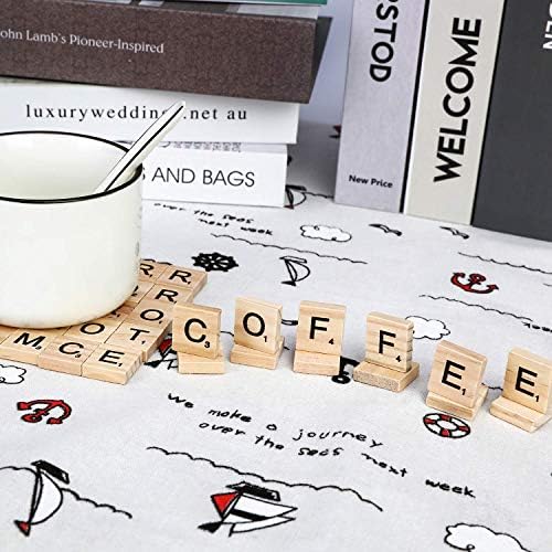 TMEEIHNSS 100Pcs Wooden Alphabet Tiles Scrabble Replacement Letters for Board Games, Wedding Frame and Wall Art (100)
