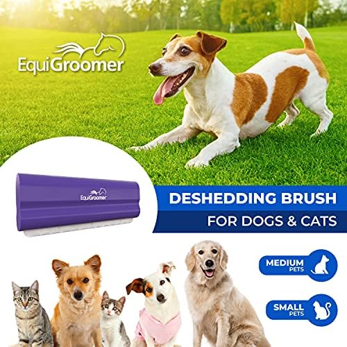 EquiGroomer 5-Inch Undercoat Deshedding Brush for Dogs & Cats, Purple