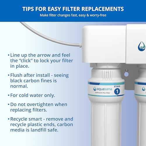 Aquasana® AQ-5300+R Genuine Replacement | 3-Stage Max Flow | AQ-C3M-R