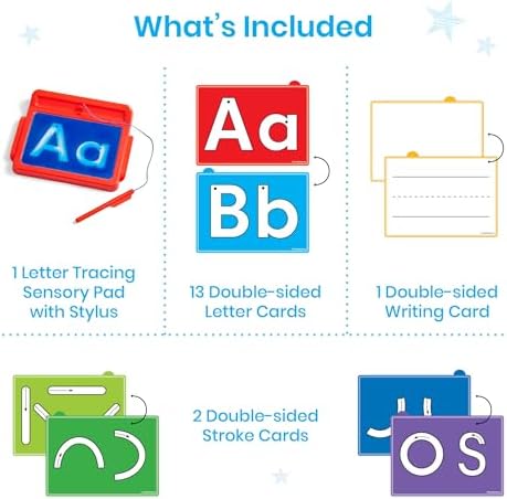 hand2mind Letter Tracing Sensory Pad, Fine Motor Activities, Ages 3+