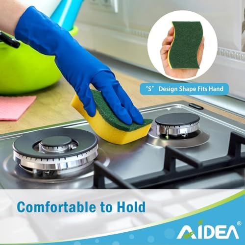 AIDEA Sponges Kitchen, 50 PK Heavy Duty Dish Sponge Kitchen, Scrub Sponges
