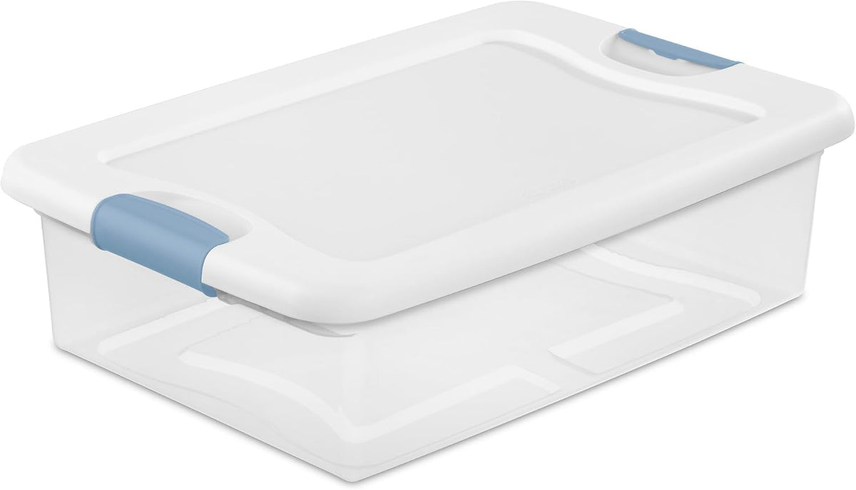 Sterilite Latching Box with Lids for Home and Office, 64 Quart, 4-Pack