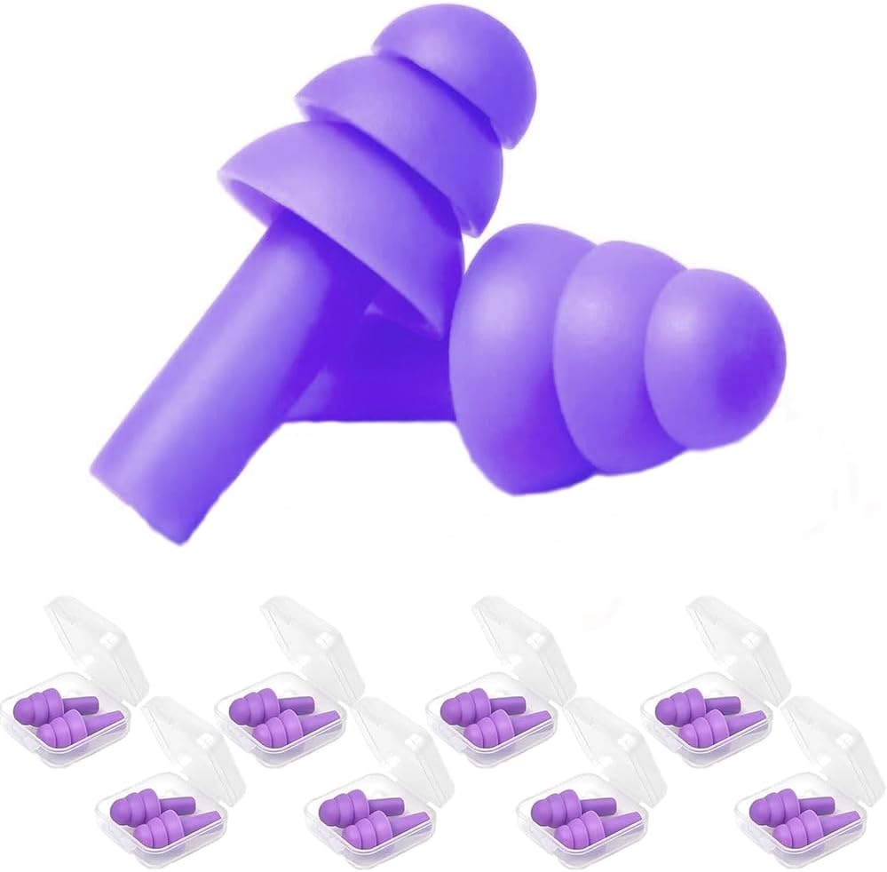 Earplugs for Sleeping Noise Cancelling, 8Pairs Reusable Ear Plugs