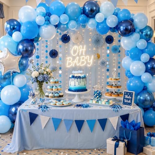 Blue Balloons, 60PCS 12inch Latex Party Balloons