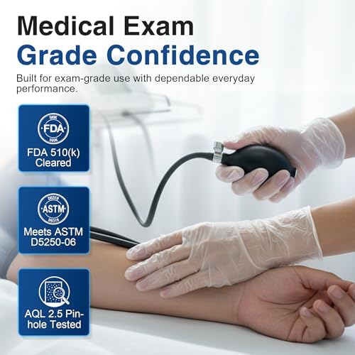Schneider Medical Vinyl Exam Disposable Gloves Latex Free