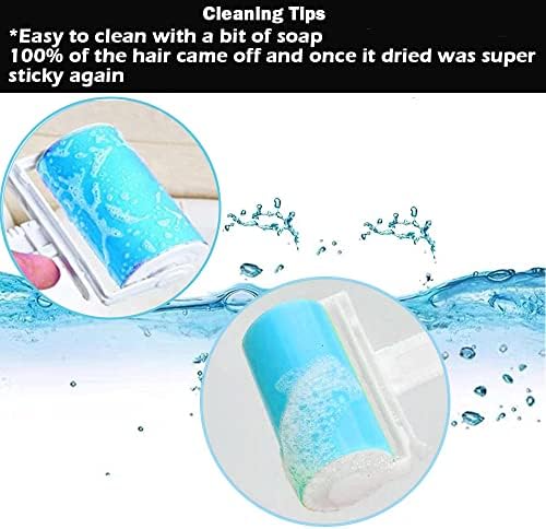NUOBUT Reusable Sticky Lint Roller 3 Pack, Large & 2 Mini for Pet Hair