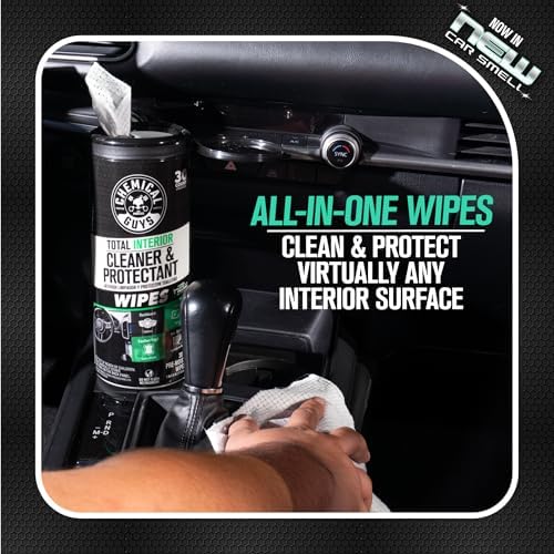 Chemical Guys, Total Interior New Car Smell Cleaner & Protect Wipes, 2 Pack