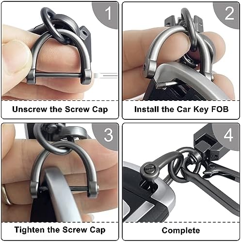 OHKYOOT Leather Car Keychain for Home Car Keys