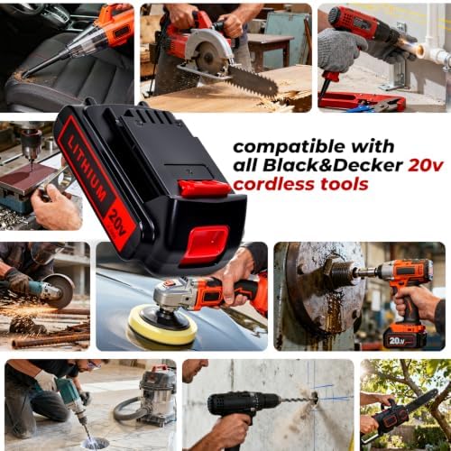 20V 4.0Ah Battery for Black and Decker Lithium-Max Tools 2-Pack