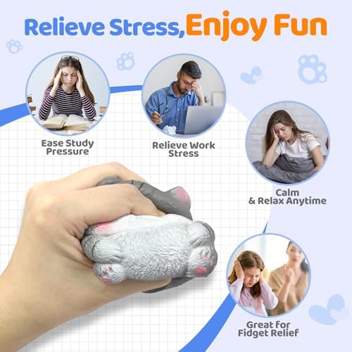 Cat Squishy Toys, Soft TPR Sensory Fidget Squeeze Toy