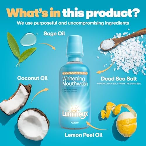Lumineux Teeth Whitening Mouthwash, Peroxide Free, 16 fl oz, 2 Pack