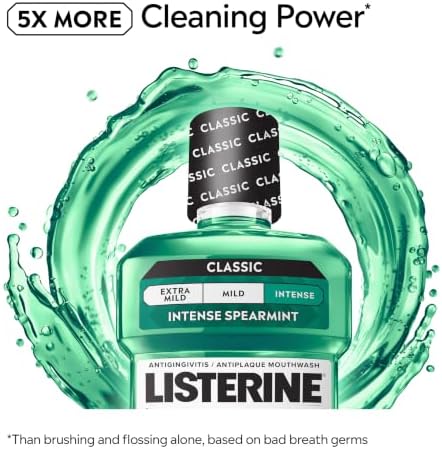 Listerine Freshburst Antiseptic Mouthwash, Spearmint, 33.8 fl. oz/1L x 2
