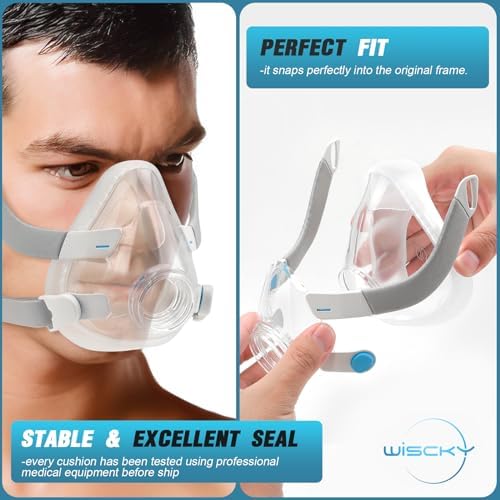 AirFit F20 Replacement Mask Headgear Set - Includes Large Mask Cushion, Headgear, Frame & Clips - F20 Full Face Masks Accessories Supplies(L)