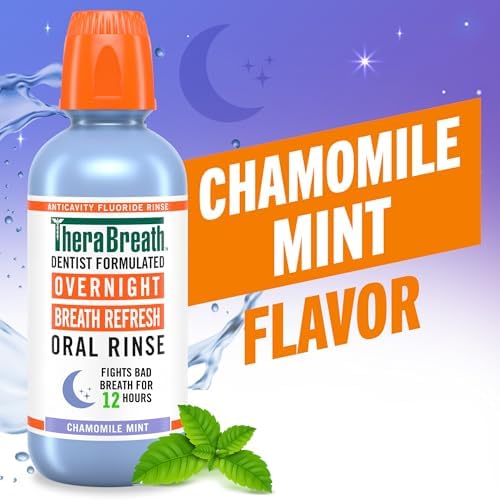 TheraBreath Overnight Mouthwash, Chamomile Mint Flavor, 16 fl oz, 2-Pack