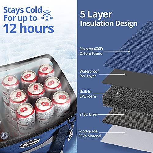 Maelstrom Soft Cooler Bag, 35/55/75 Can Beach Cooler with Flip-top Access