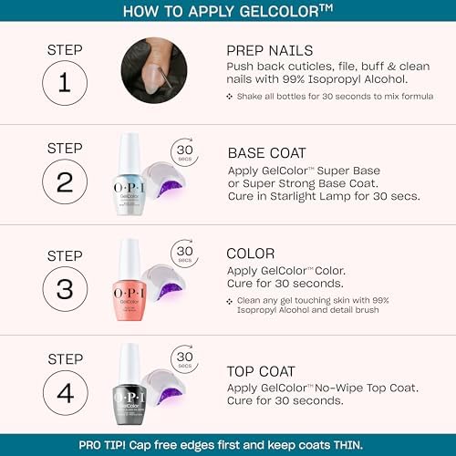 OPI GelColor LED Cure Gel Nail Polish | White, Gray & Black Shades | Salon-Quality Shine, Long-Lasting Wear | Easily Soak Off Removal | Vegan & HEMA Free | 0.5 Fl Oz