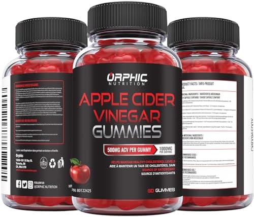 ORPHIC NUTRITION Apple Cider Vinegar Gummies 1000mg ACV (60 pcs)
